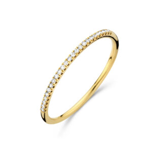 ring diamant 0.083ct h si 14K geelgoud