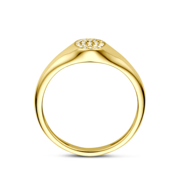 ring diamant 0.09ct h si 14K geelgoud - Afbeelding 3