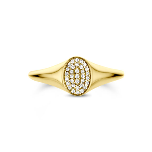 ring diamant 0.09ct h si 14K geelgoud - Afbeelding 4