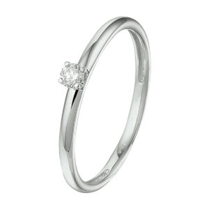 ring diamant 0.09ct h si 14K witgoud met palladium