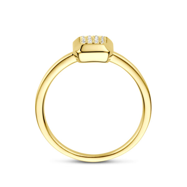 ring diamant 0.10ct h si 14K geelgoud - Afbeelding 3