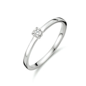 ring diamant 0.10ct h si 14K witgoud