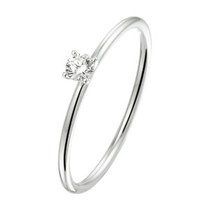 ring diamant 0.10ct h si 14K witgoud met palladium