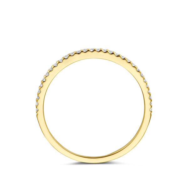 ring diamant 0.11ct h si 14K geelgoud - Afbeelding 3