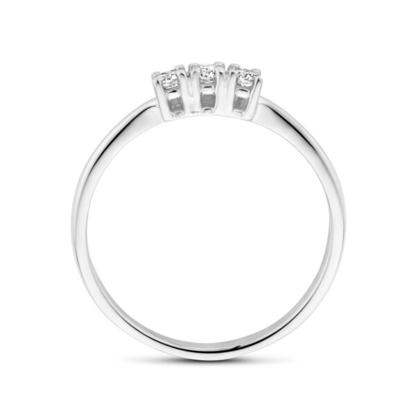 ring diamant 0.12ct h si 18K witgoud - Afbeelding 3