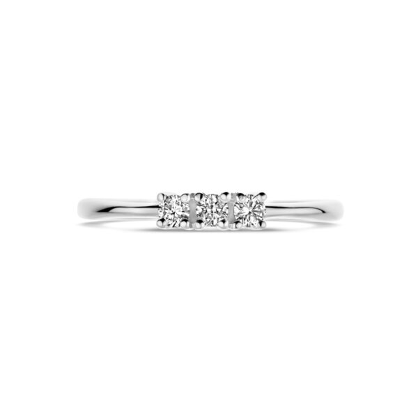 ring diamant 0.12ct h si 18K witgoud - Afbeelding 4