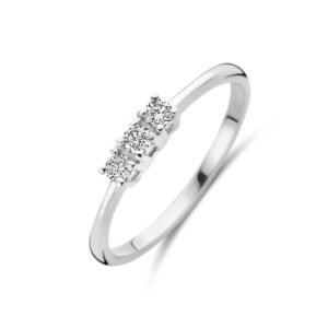 ring diamant 0.12ct h si 18K witgoud