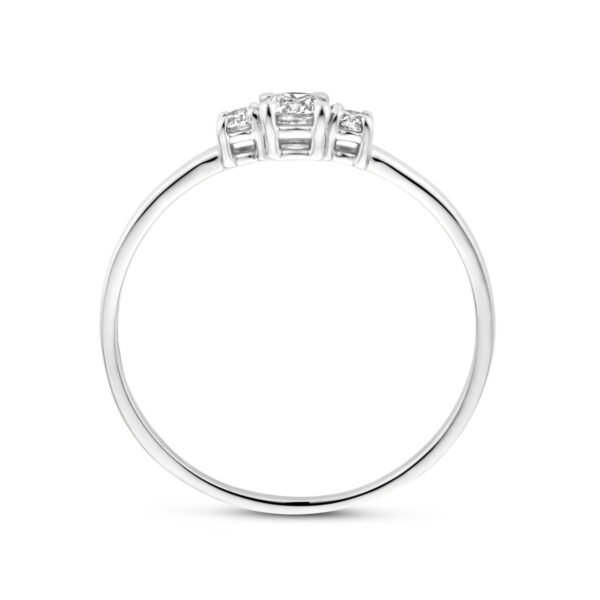 ring diamant 0.14ct h si 18K witgoud - Afbeelding 3