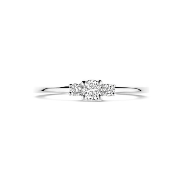 ring diamant 0.14ct h si 18K witgoud - Afbeelding 4