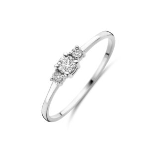 ring diamant 0.14ct h si 18K witgoud