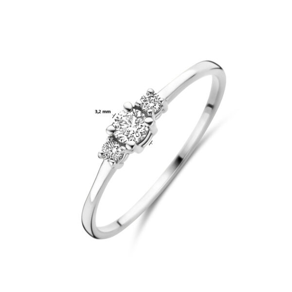 ring diamant 0.14ct h si 18K witgoud - Afbeelding 5