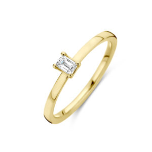 ring diamant 0.15ct g vsi 18K geelgoud
