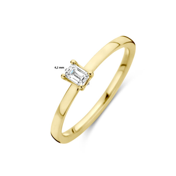 ring diamant 0.15ct g vsi 18K geelgoud - Afbeelding 5