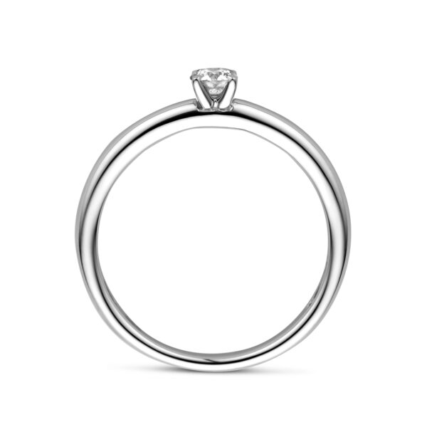 ring diamant 0.15ct h si 14K witgoud met palladium - Afbeelding 2