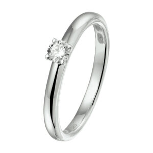 ring diamant 0.15ct h si 14K witgoud met palladium