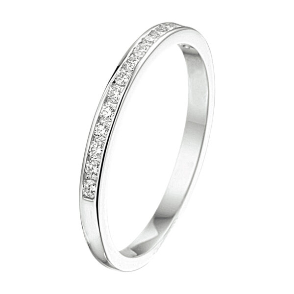 ring diamant 0.15ct h si 14K witgoud met palladium