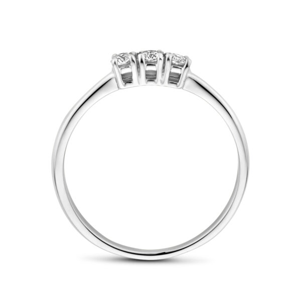ring diamant 0.15ct h si 18K witgoud - Afbeelding 3
