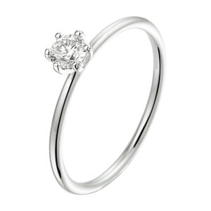 ring diamant 0.245ct h si 14K witgoud met palladium