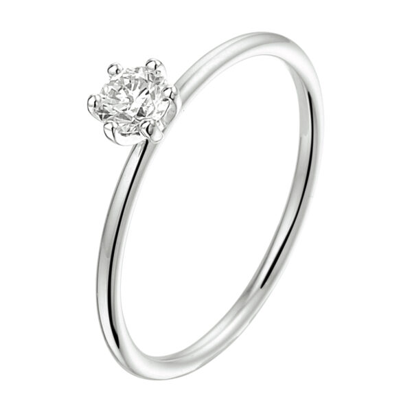 ring diamant 0.245ct h si 14K witgoud met palladium