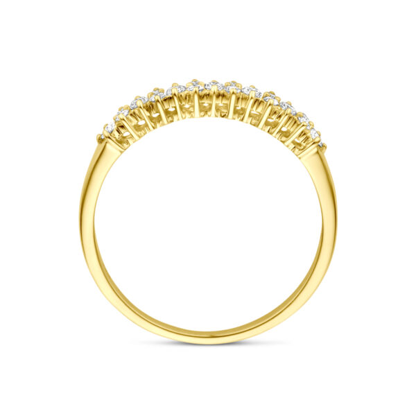ring diamant 0.24ct h si 14K geelgoud - Afbeelding 3