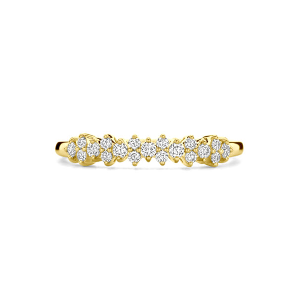 ring diamant 0.24ct h si 14K geelgoud - Afbeelding 4