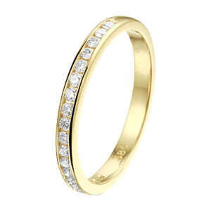 ring diamant 0.25ct h si 14K geelgoud