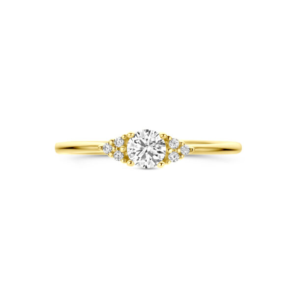 ring diamant 0.28ct h si 14K geelgoud - Afbeelding 4