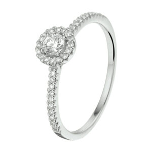 ring diamant 0.30ct h si 14K witgoud