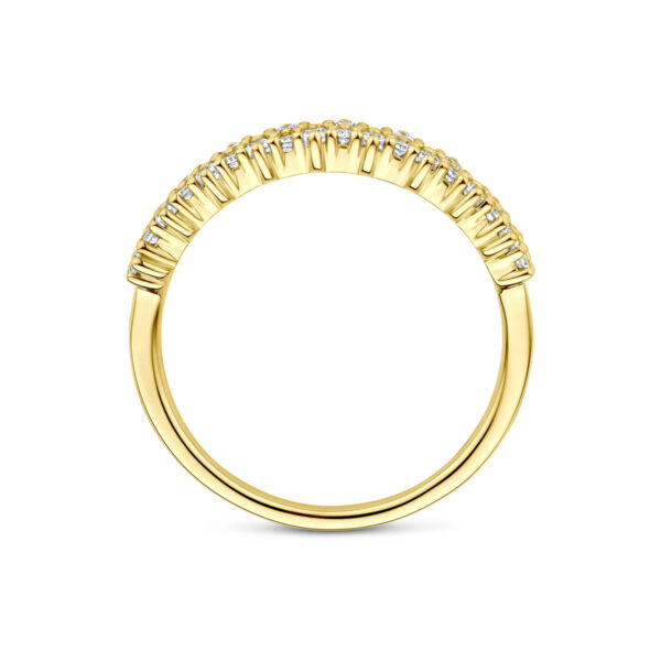 ring diamant 0.38ct h si 14K geelgoud - Afbeelding 3