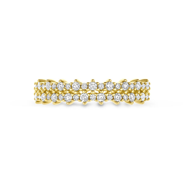 ring diamant 0.38ct h si 14K geelgoud - Afbeelding 4