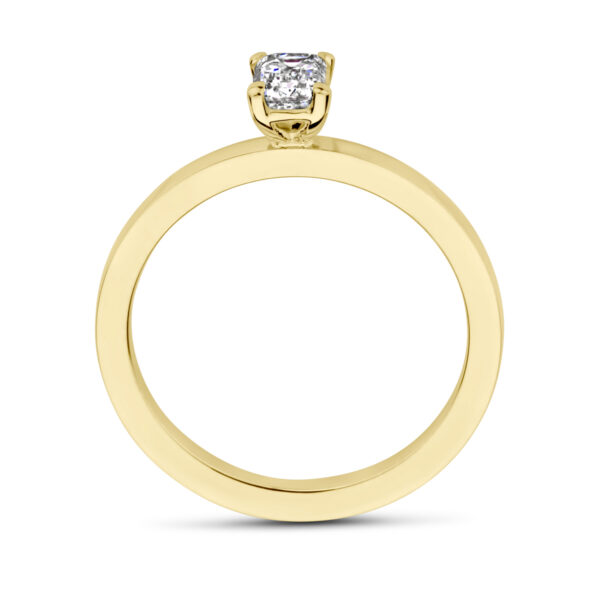 ring diamant 0.50ct g vsi 18K geelgoud - Afbeelding 2