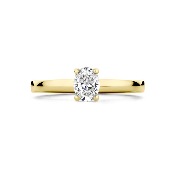 ring diamant 0.50ct g vsi 18K geelgoud - Afbeelding 4