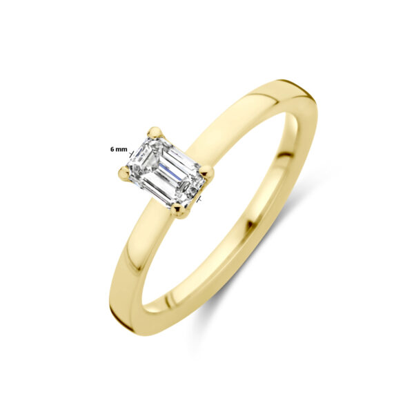 ring diamant 0.50ct g vsi 18K geelgoud - Afbeelding 5