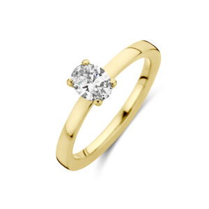 ring diamant 0.50ct g vsi 18K geelgoud