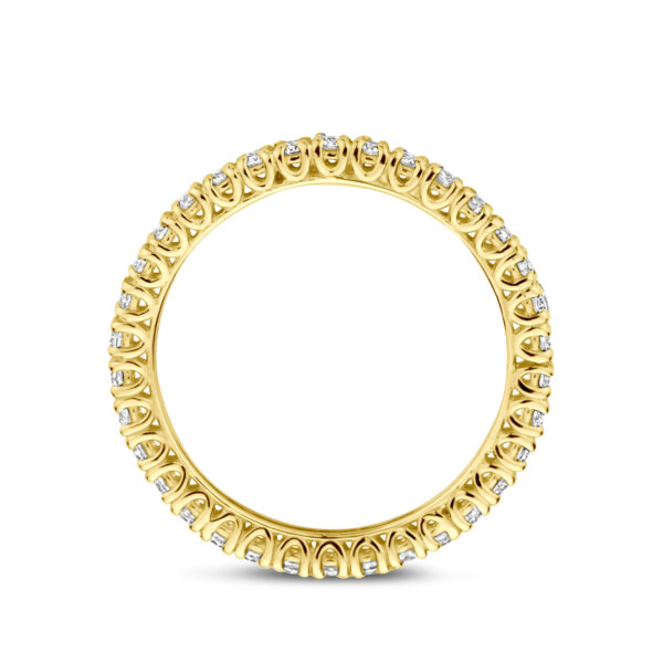 ring diamant 0.70ct h si 14K geelgoud - Afbeelding 3