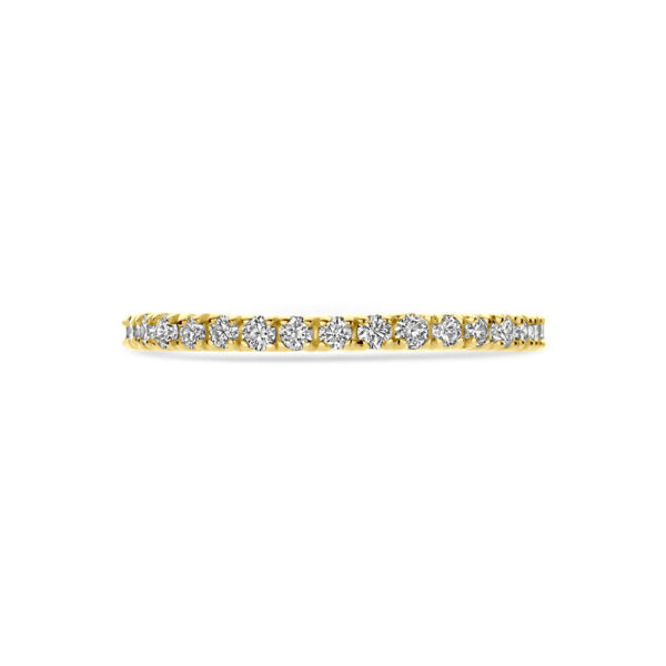 ring diamant 0.70ct h si 14K geelgoud - Afbeelding 4