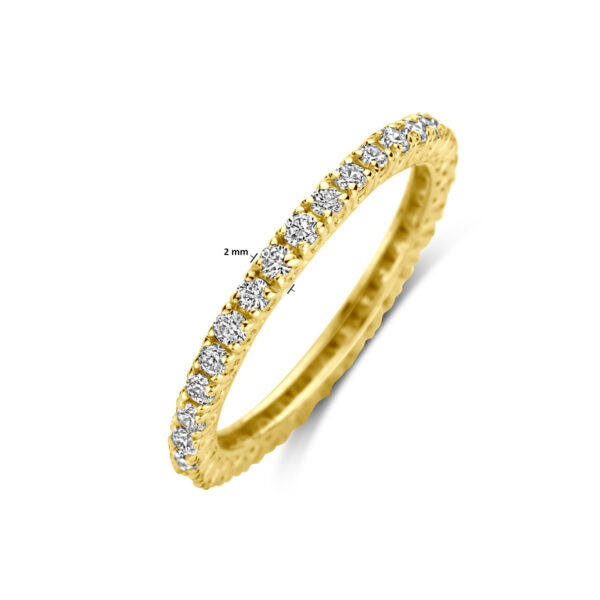 ring diamant 0.70ct h si 14K geelgoud - Afbeelding 5