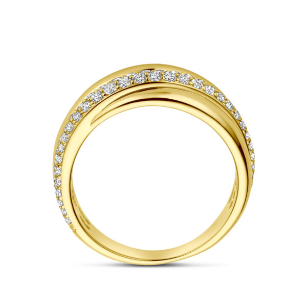 ring diamant 0.71ct  si 14K geelgoud - Afbeelding 3