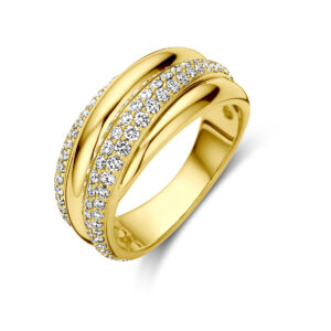 ring diamant 0.71ct  si 14K geelgoud