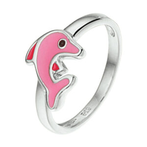 ring dolfijn zilver gerhodineerd