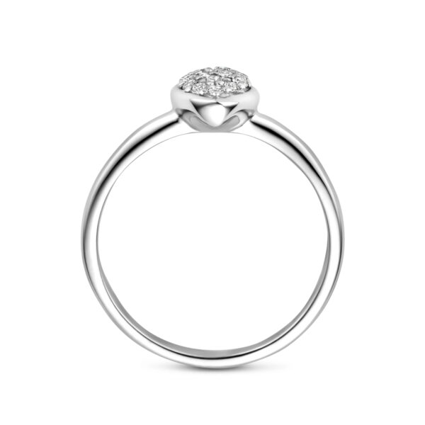ring druppel zirkonia zilver gerhodineerd - Afbeelding 3