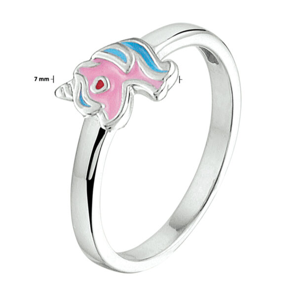 ring eenhoorn zilver gerhodineerd - Afbeelding 2