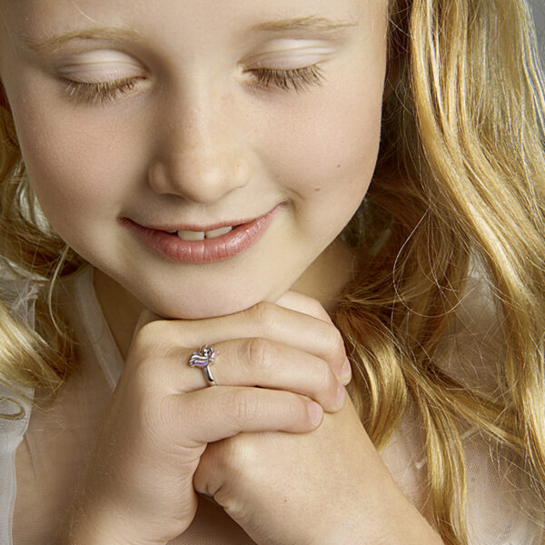 ring eenhoorn zilver gerhodineerd - Afbeelding 2