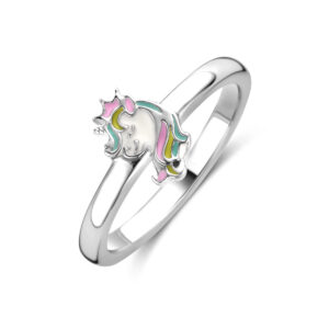 ring eenhoorn zilver gerhodineerd