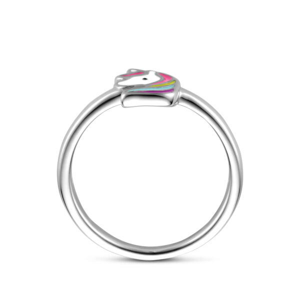 ring eenhoorn zilver gerhodineerd - Afbeelding 3