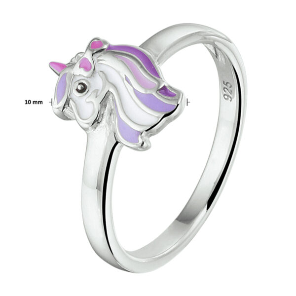 ring eenhoorn zilver gerhodineerd - Afbeelding 4
