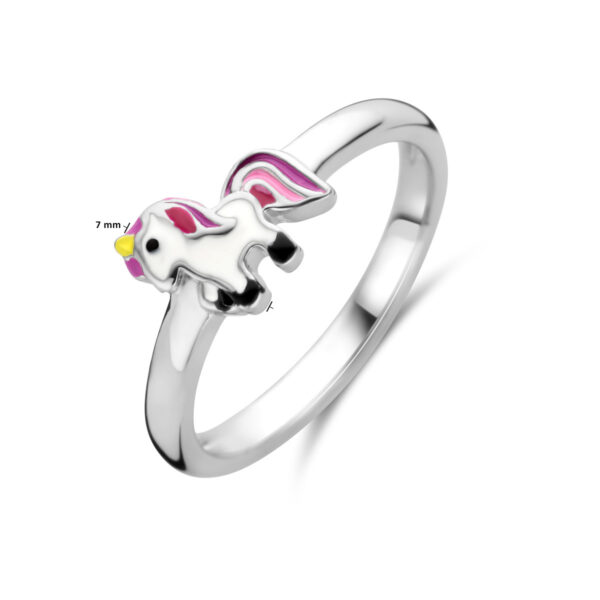 ring eenhoorn zilver gerhodineerd - Afbeelding 4