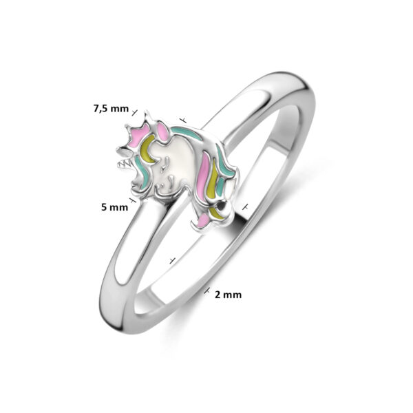 ring eenhoorn zilver gerhodineerd - Afbeelding 4