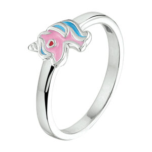 ring eenhoorn zilver gerhodineerd