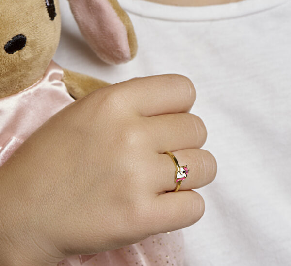ring eenhoorn zilver gerhodineerd - Afbeelding 5